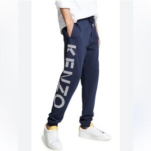 KENZO Paris Metallic Logo Black Joggers Track Pants Men's/Unisex XS